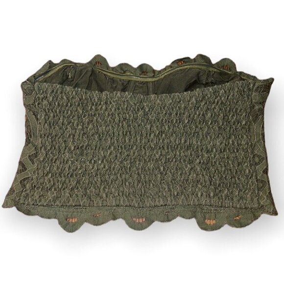 Free People Army Olive Adella Corset Bra bralette size Small - Picture 6 of 15